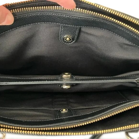 Coach Christie Carryall Leather Bag Black Style F57525 - Picture 7 of 8